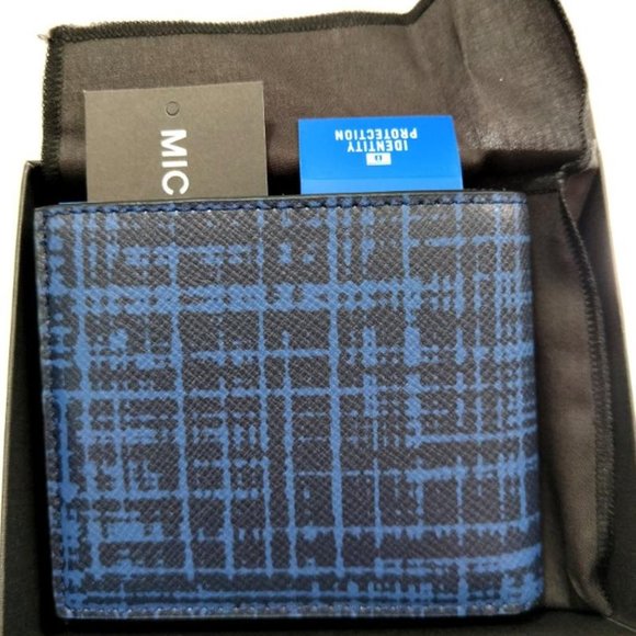 Michael Kors Harrison Crosshatch Leather Rfid Billfold Wallet - Picture 5 of 9